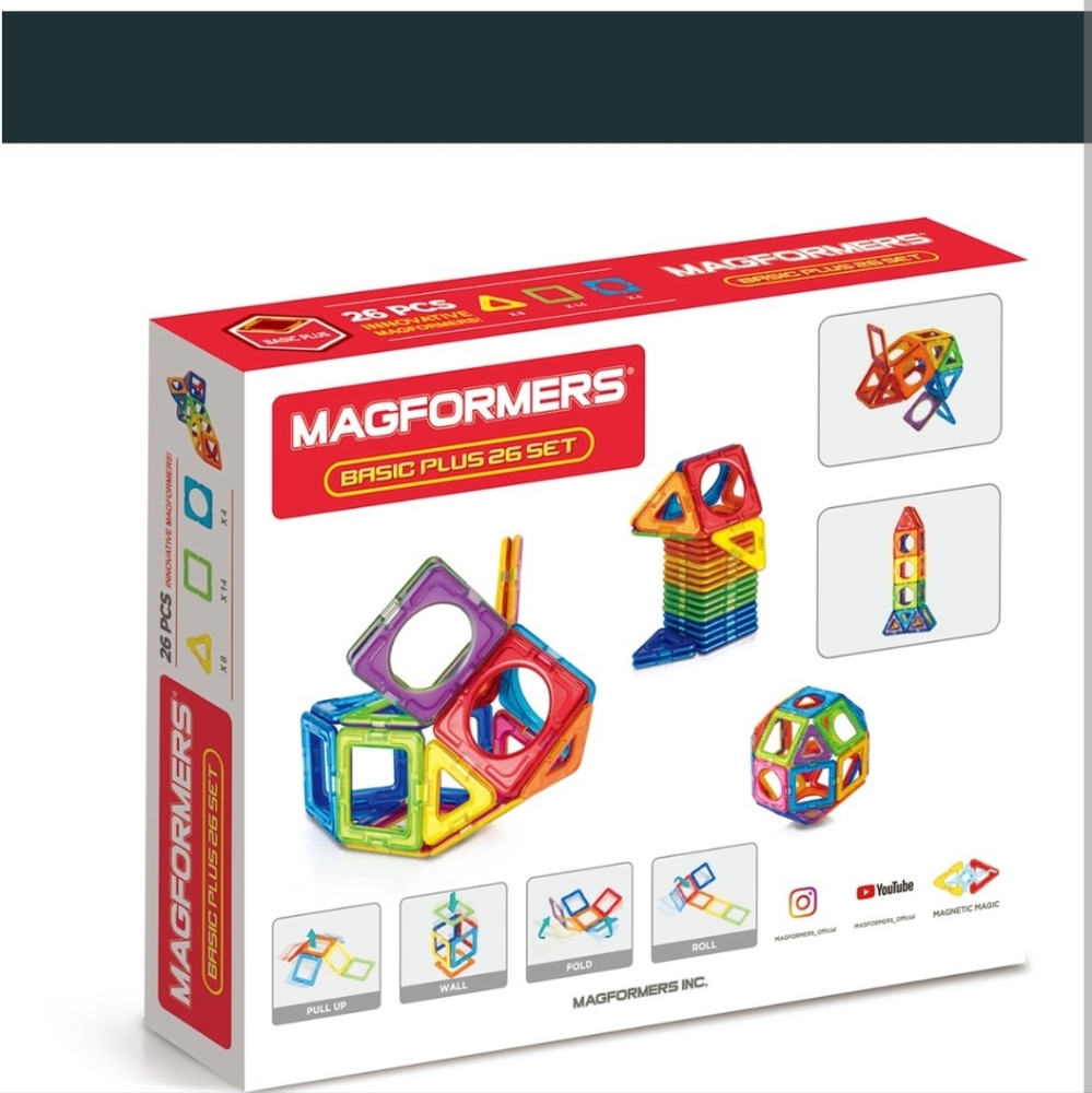 Magformers Basic Plus 26Pc Magnet Toy Set